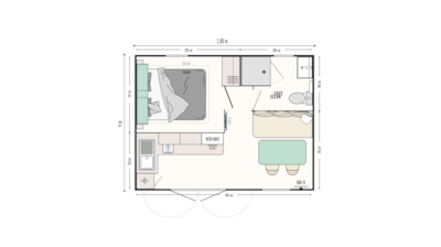 Mobilhome Petit Marina 20m² - 2 rooms - 1 bedroom — 5