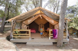 Huuraccommodatie(s) - Bungalowtent Lodge Victoria - Camping Le Mas de Reilhe