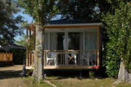 Location - Mobil-Home 27M² Front De Lac / 2 Chambres - Terrasse - Camping du Lac des Varennes