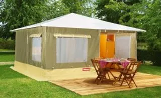 Mietunterkunft - Zelt Caraïbe 19M² - 2 Zimmer / Ohne Sanitärausstattung - Camping du Lac des Varennes