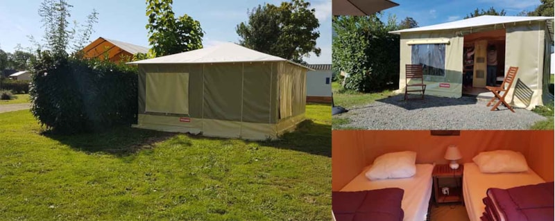 Tent Caraïbe 19m² - 2 slaapkamers / zonder sanitairgebouw