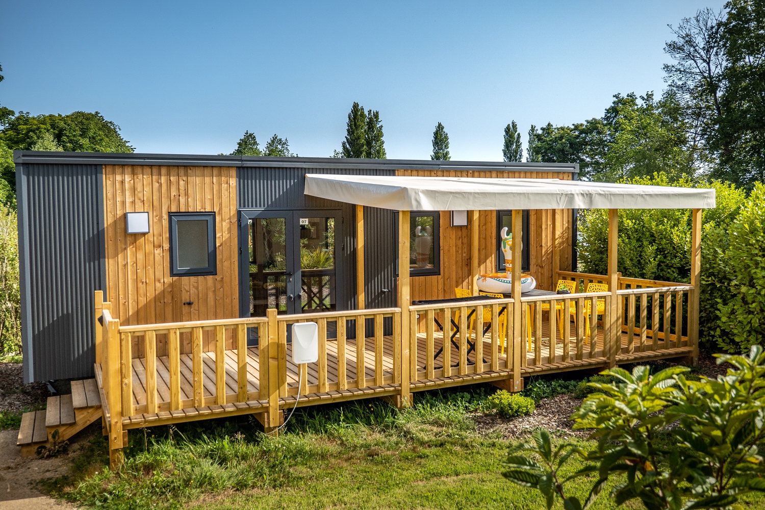Location - Cottage Ty Premium 2 Chambres + Terrasse Semi Couverte + Tv (32M² / 2022) - Camping de Mesqueau