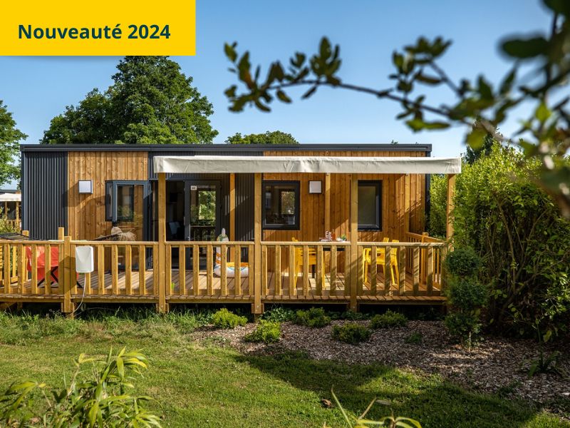 Location - Lodge Premium 2 Chambres + Terrasse Couverte + Lave-Vaisselle + Tv (32M²/2024) - Camping de Mesqueau