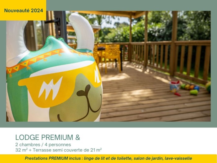 Lodge Premium 2 Chambres + Terrasse Couverte + Lave-Vaisselle + Tv (32M²/2024)