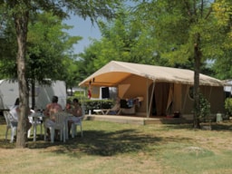 Location - Tente Lodge Family 2 Chambres - Camping Acacias