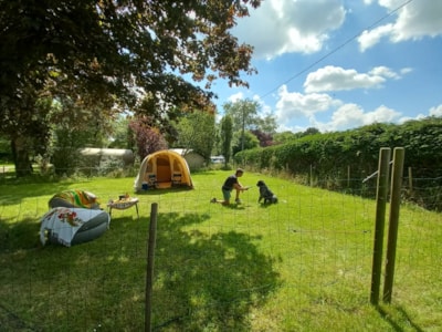 Pitch XXL 300m² + dog pens
