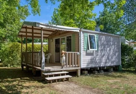 Accommodation - Mobile-Home Astria 16M² - 1 Bedroom - Sheltered Terrace 10M² - Tv - Camping du Lac de Groléjac en Dordogne