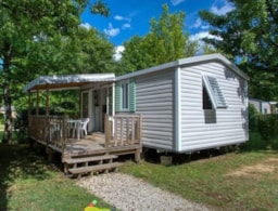 Huuraccommodatie(s) - Stacaravan Super Vénus 22M² - 2 Kamers - Half-Schaduwrijk Terras 12M² - Tv - Camping du Lac de Groléjac en Dordogne