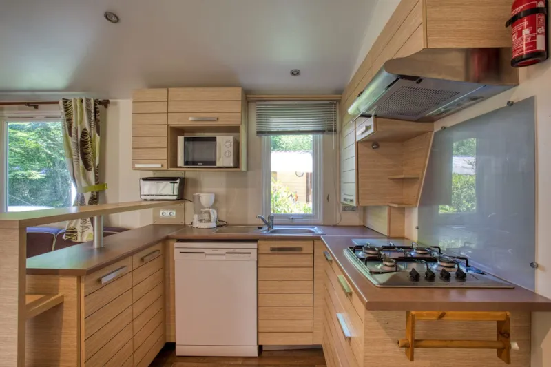 Mobil-Home Super Sélénia 35M² - 2 Chambres - Terrasse Couverte 15M² - Tv - Lave Vaisselle