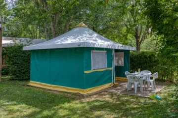 Accommodation - Bungalow Canvas 16M² Furnished - 2 Bedrooms - Camping du Lac de Groléjac en Dordogne