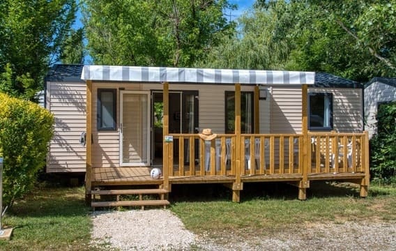 Mobil-Home Toscane 33M² - 3 Chambres - Terrasse Semi-Couverte 15M² - Tv - Lave Vaisselle