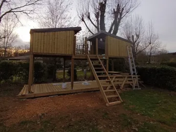 Accommodation - Camp'etoile Cabin 20M² - 2 Bedrooms - Camping du Lac de Groléjac en Dordogne