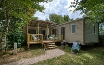 Location - Mobil-Home Tribu 2X26m² - 4 Chambres - Terrasse Semi-Couverte 22M² - Tv - Lave Vaisselle - Camping du Lac de Groléjac en Dordogne