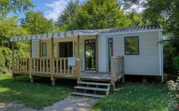 Location - Mobil-Home Nirvana 33M² - 3 Chambres - Terrasse Semi-Couverte 15M² - Tv - Camping du Lac de Groléjac en Dordogne