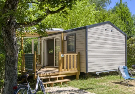 Location - Mobil-Home Bahia Compact 20M² - 1 Chambre - Terrasse Couverte 11M² - Tv - Camping du Lac de Groléjac en Dordogne