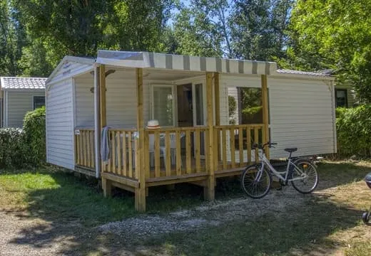 Location - Mobil-Home Loggia 24M² - 2 Chambres - Terrasse Couverte 9M² - Tv - Camping du Lac de Groléjac en Dordogne