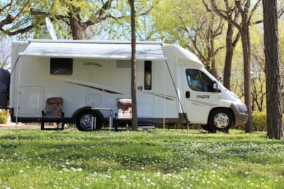 Plus pitch: (1 car + tent  / 1 car + caravan / camping-car) + electricity — 2