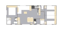 Mobil home GRAND CONFORT 3 habitaciones - 2 cuartos de bao