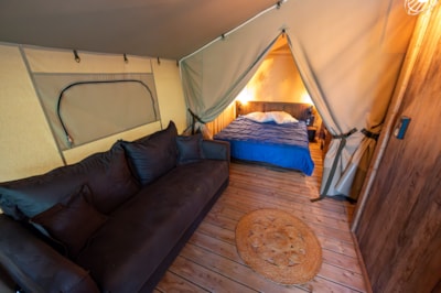 Lodge Insolite Pinède 46m² - 2 bedrooms + sheltered terrace + plancha -