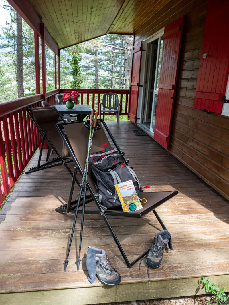 Chalet Standard Cabane Mezzanine 25M² - 1 Chambre + Terrasse Couverte -