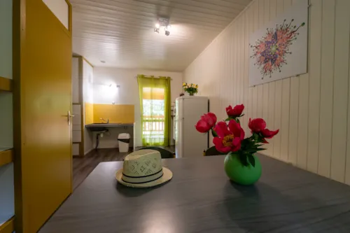 Location - Chalet Pour Personnes À Mobilité Réduite "L'o Douce" 34M² - 1 Chambre + Terrasse Couverte - - image n°5 - Flower Camping la Pinède