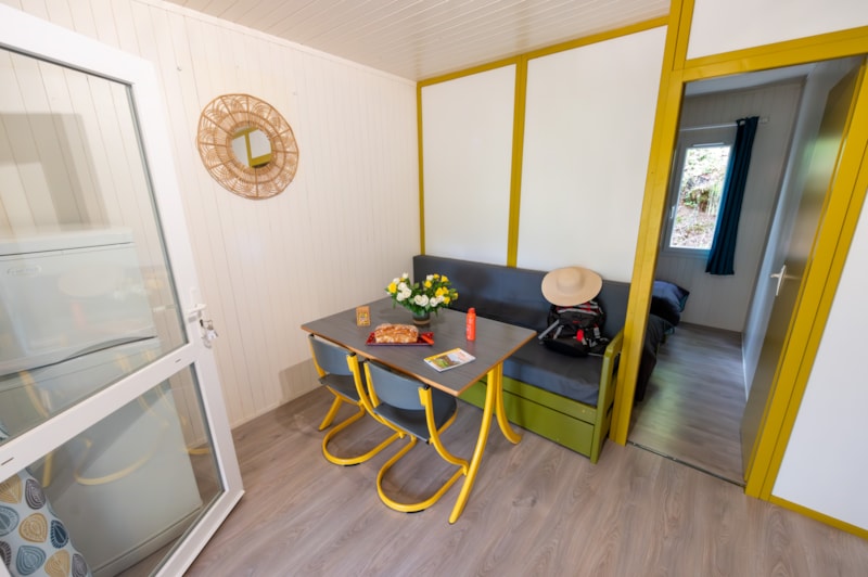 Hütte Confort Authentik 34m² - 2 Schlafzimmer + überdachte Terrasse