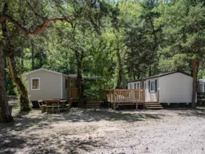 Locatif - Mobile Home Tribu Comfort - 5 bedrooms - with connected terraces + TV - - Flower Camping la Pinède