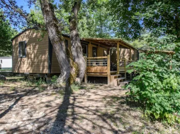 Mietunterkunft - Mobilheim Premium Trendy 28M²- In Flussnähe - 2 Schlafzimmer + Überdachte Terrasse - - Flower Camping la Pinède