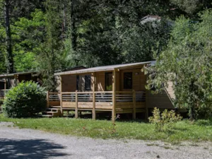 Locatif - Mobile-home Premium Trendy 33m² - 3 bedrooms + sheltered terrace - - Flower Camping la Pinède