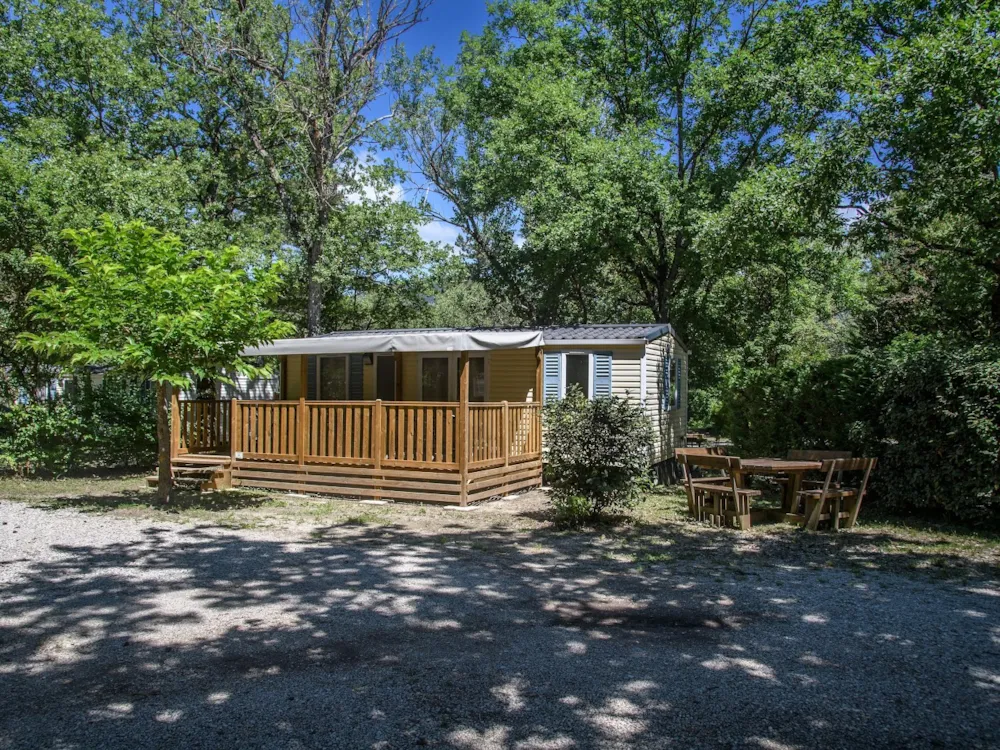 Mietunterkunft - Mobilheim Confort Relax 33M² - 3 Schlafzimmers + Überdachte Terrasse - - Flower Camping la Pinède