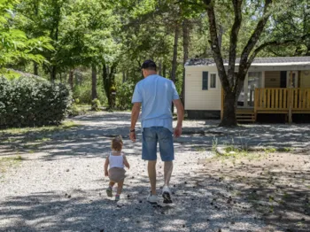 Mietunterkunft - Mobilheim Confort Cocoon 28M² - 2 Schalfzimmer + Überdachte Terrasse - - Flower Camping la Pinède