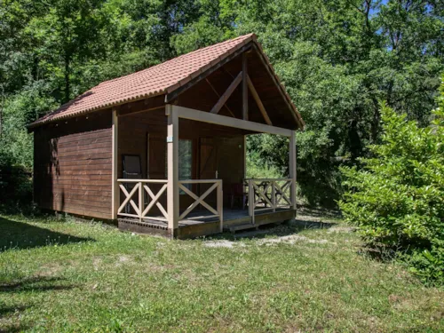 Location - Chalet Standard Cabane Mezzanine 25M² - 1 Chambre + Terrasse Couverte - - image n°1 - Flower Camping la Pinède
