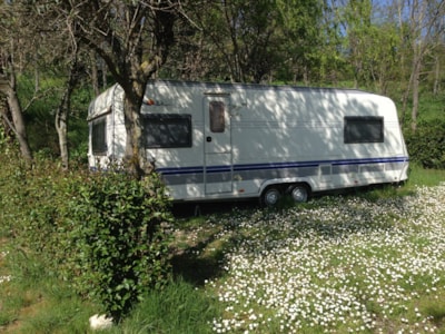 Pitch tent, camper or caravan