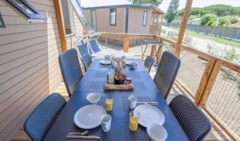 Huuraccommodatie(s) - Ultimate Stacaravan Modèle Plus - 47 M² - 3 Slaapkamers - Terraslounge - Camping Marvilla Parks - Domaine de Massereau
