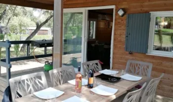 Huuraccommodatie(s) - Chalett Premium -3 Slaapkamers - Tv - Airconditioning - Camping Marvilla Parks - Domaine de Massereau