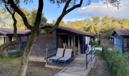 Location - Chalet Comfort - 2 Chambres - Tv - Clim - Pmr - Homair-Marvilla – Camping du Domaine de Massereau