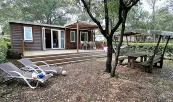 Huuraccommodatie(s) - Stacaravan  Comfort - 28 M² - 3 Slaapkamers - Tv - Clim- Onoverdekt Verhoogd Terras - Camping Marvilla Parks - Domaine de Massereau