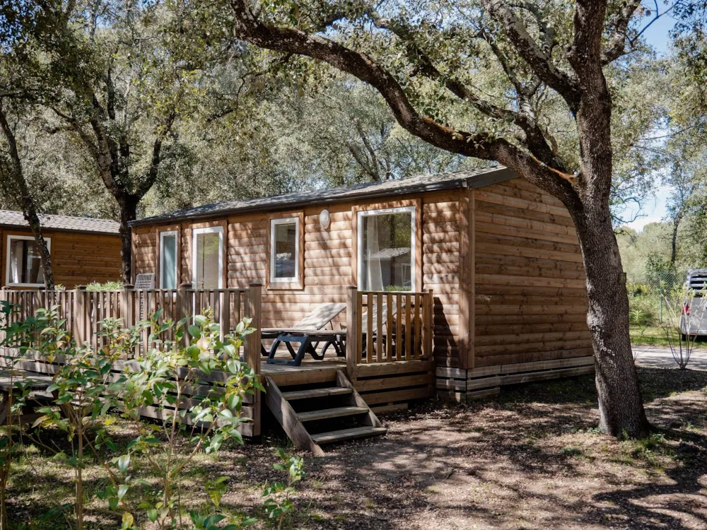 Location - Mobil-Home Classic - 32 M²- 3 Chambres - Terrasse Surélevée Non Couverte - Homair - Camping Domaine de Massereau