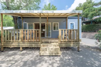 Mietunterkunft - Comfort Xl | 29M² | Klimaanlage | 2 Schlafzimmer | Hochterrasse - - Camping Marvilla Parks - Les Rives du Luberon