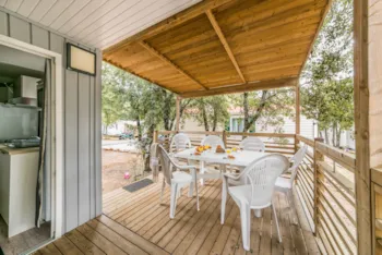 Mietunterkunft - Comfort | 30M² | 3 Schlafzimmer | Einfache Terrasse - - Camping Marvilla Parks - Les Rives du Luberon