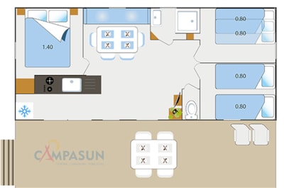 Mobile-home Provence - 32m² - 3 bedrooms — 6