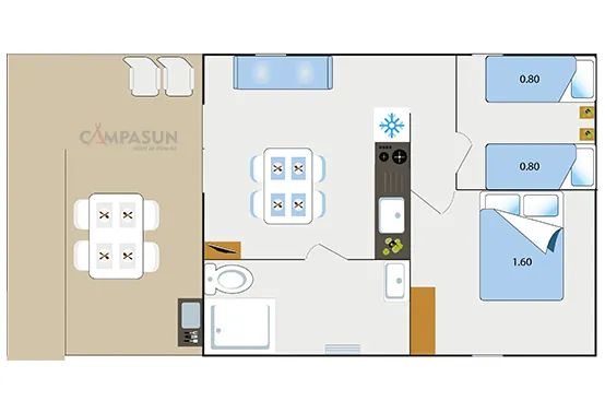 Chalet Pmr - 48M² - 2 Chambres