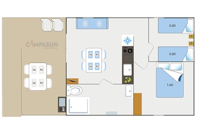 Chalet adapted to the people with reduced mobility - 48m² - 2 bedrooms — 7