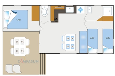 Mobile-Home Azur 4- 26m² - 2 bedrooms — 10
