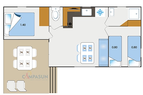 Mobil Home Azur 4 - 26M² - 2 Chambres