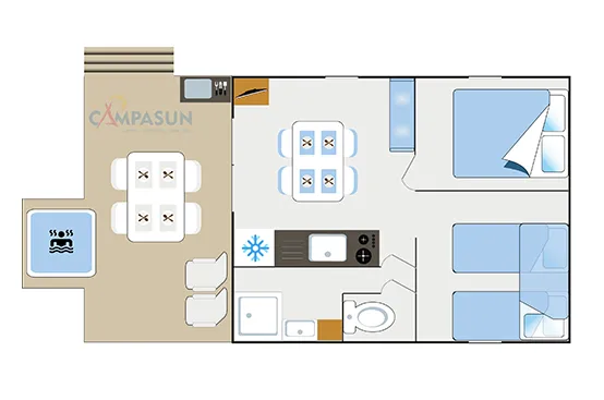 Chalet Portissol Avec Spa Privé - 35M² - 2 Chambres