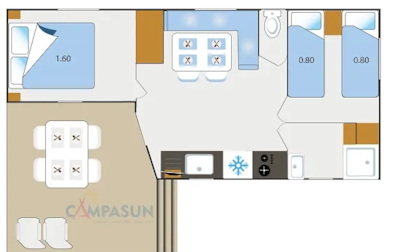 Mobile-Home Castellet - 28 m² - 2 Bedrooms + plancha — 7