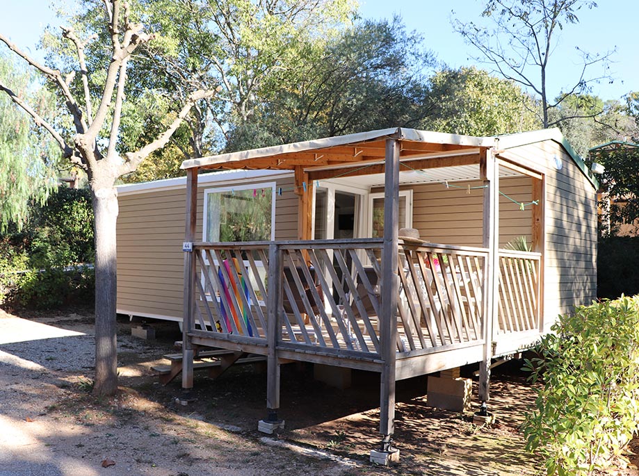Location - Mobil Home Azur 4 - 26M² - 2 Chambres - Campasun camping Mas de Pierredon