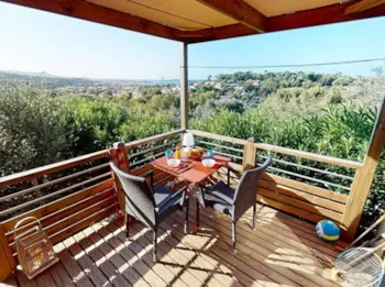 Mietunterkunft - Mobilheim Key Westotel Mit Meerblick – 20 M² – 1 Schlafzimmer - Campasun Camping Mas de Pierredon