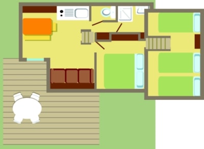 Chalet Mezzanine Confort 36m² (2 bedrooms)